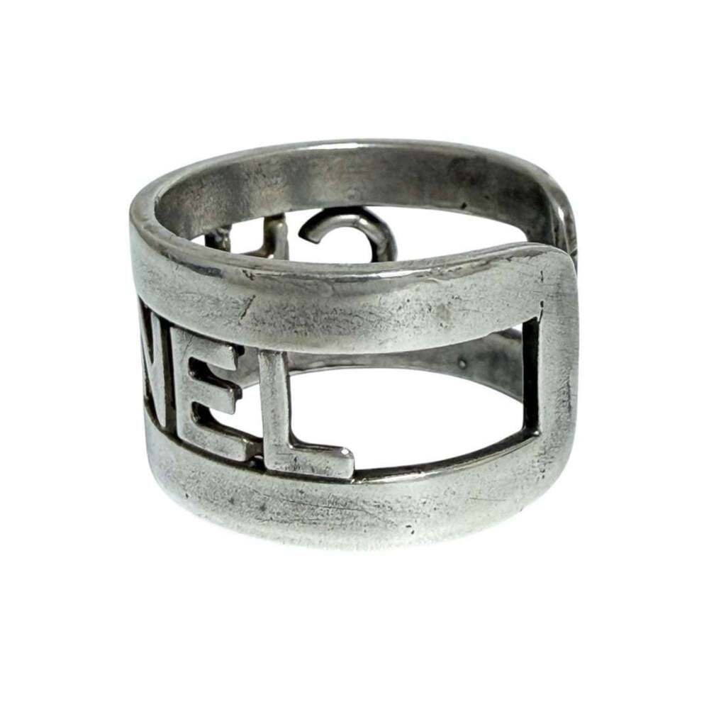 Chanel Wide Ring Metal Antique Silver #246870C72B - Picture 4 of 9